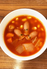15分|ソーセージ怪獣のトマトスープ☆