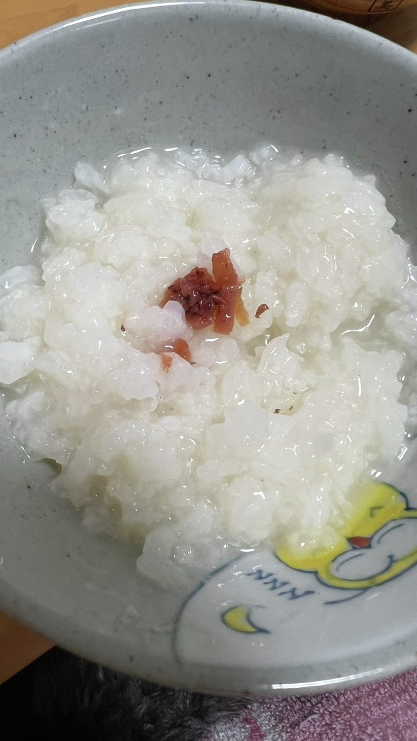 生米から作る簡単なお粥の画像