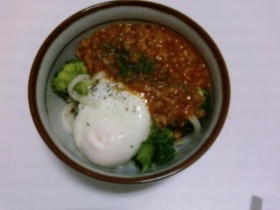 意外でも美味しい ミートソースうどん