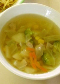 給食の野菜スープ
