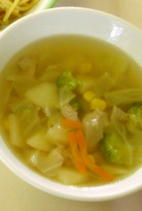 給食の野菜スープ