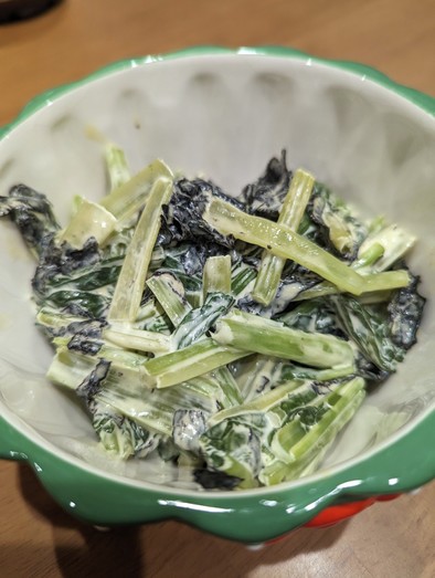 小松菜の海苔からしマヨ和えの写真