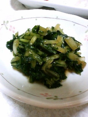 +水菜のワサビ漬け(風味?)+