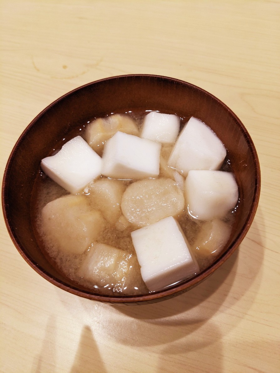 白はんぺんと、お麩の塩麹入り味噌汁♡♡♡の画像
