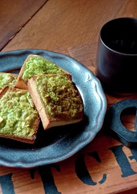 10分おやつ☆抹茶アーモンドトースト