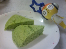おから100%レンジ蒸しパン☆ほうれん草
