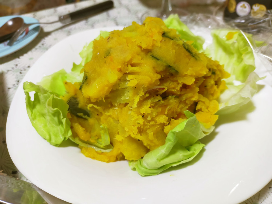 鍋一つで簡単★さつま芋と南瓜のサラダの画像