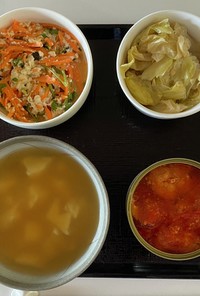 紅蘿蔔和豆腐／人参の白和え～三菜一汁