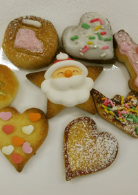 米粉とスキムミルクのクリスマスクッキー☆