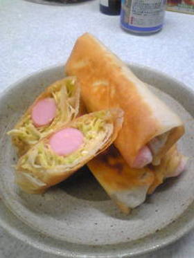 お好み焼き風春巻
