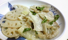 ☆れんこんと豚肉の蒸し焼き☆