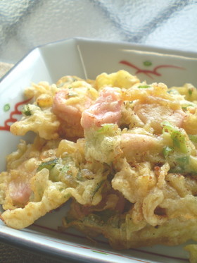 お弁当にも♪さきいか入りかき揚げ~