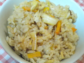☆干し貝柱で☆簡単炊き込みご飯♪