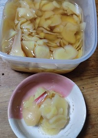 新生姜甘酢のガリ