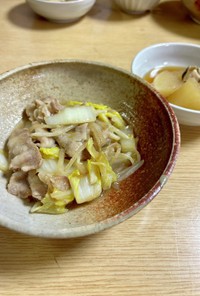 【メイン】豚バラ肉と白菜のささっと炒め