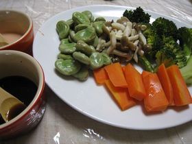 ヘルシーすぎる蒸し野菜でお腹いっぱい