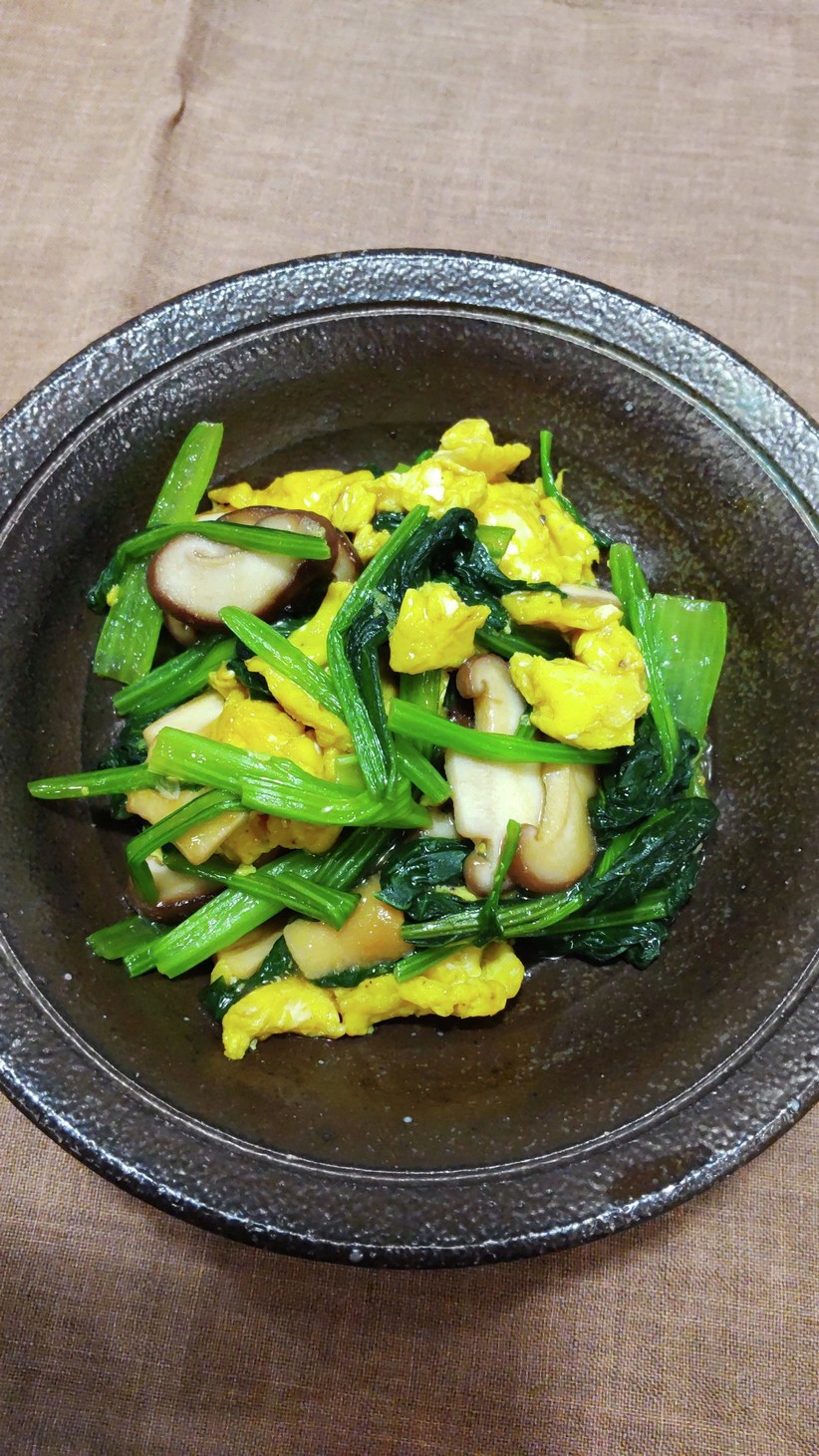 小松菜の卵炒めの画像