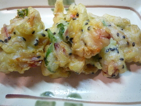 ホッキと大葉のかき揚げ!