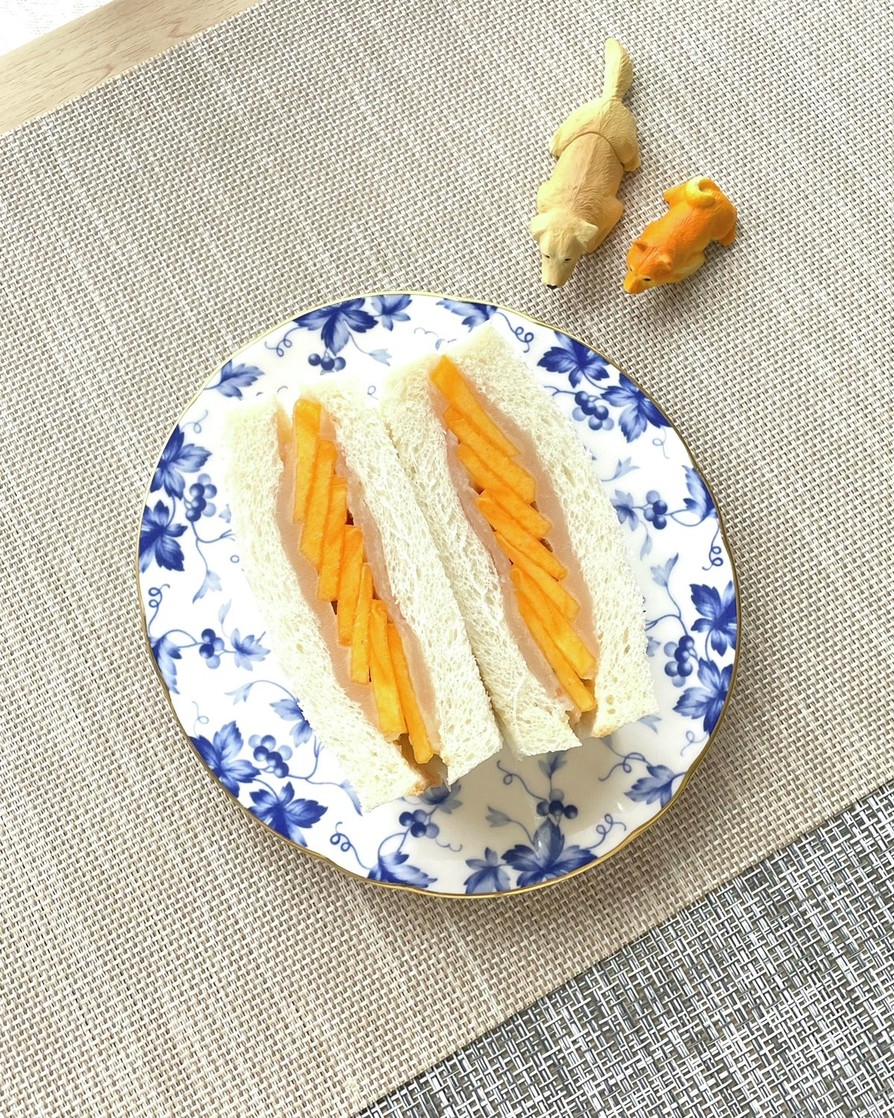 柿大福味の…フルーツサンドイッチ♡の画像