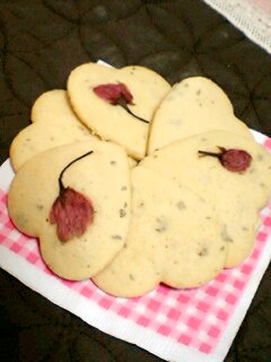 桜づくしの和風あんこクッキーの写真
