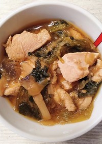 簡単 和食✿ 小松菜と 鶏むね肉の味噌煮