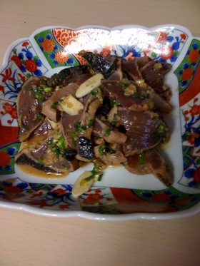 鰹のたたきinポッカレモン