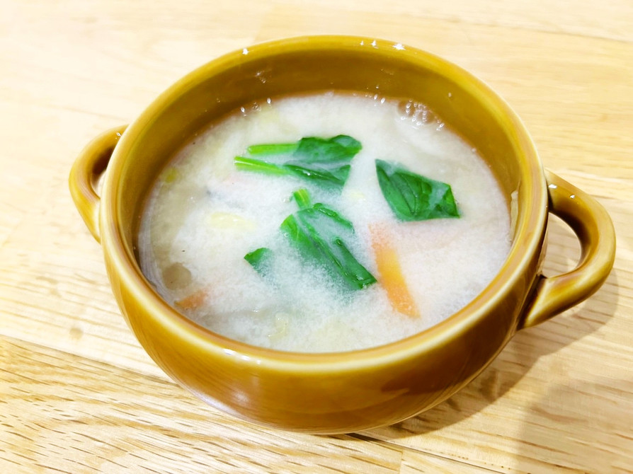 【学校給食】豆乳みそスープの画像