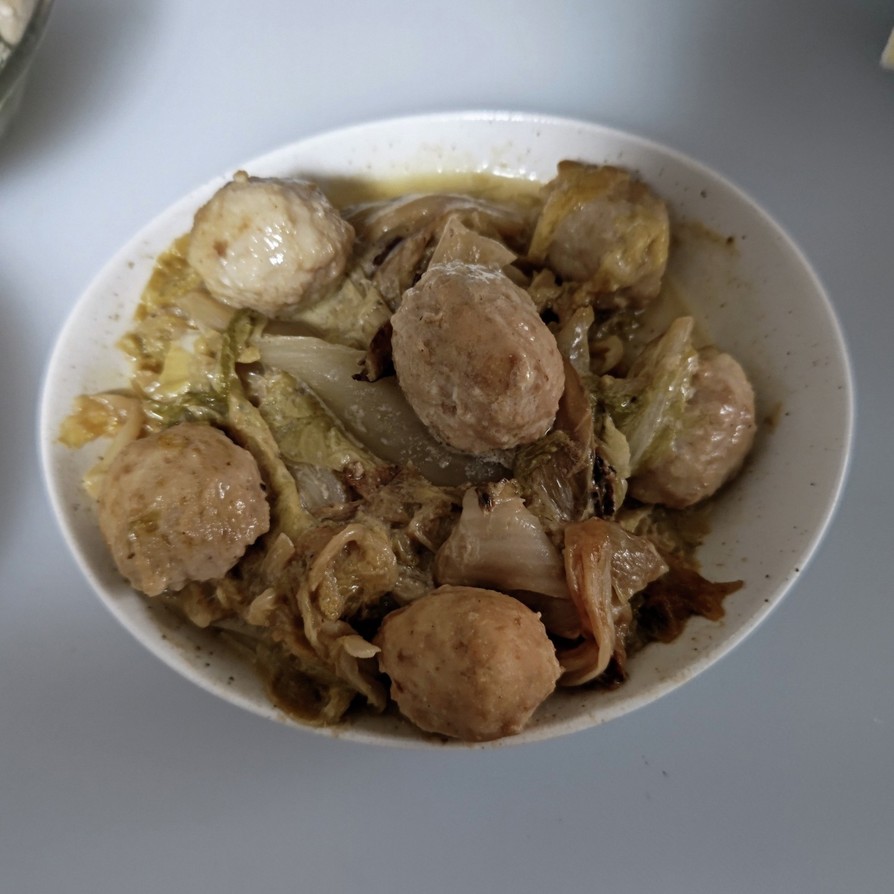 私の白菜と鶏団子の中華風クリーム煮の画像