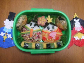 キャラ弁 ひなまつり