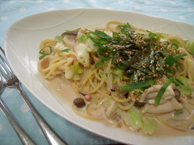 イカの塩辛パスタ