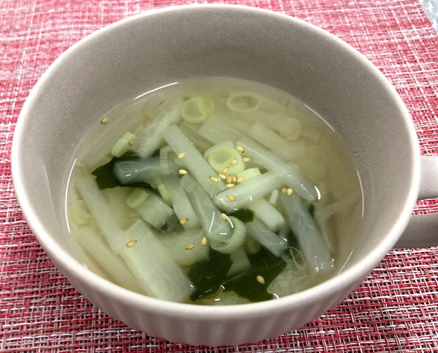 【郡山女子大】ねぎとわかめの中華スープの画像