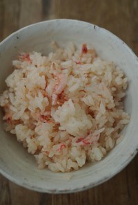ずわい蟹と桜海老の炊き込みご飯
