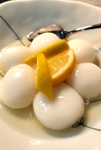 77*❤️冷やしレモン団子と芋団子