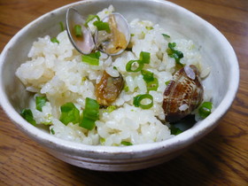 アサリバターと菜の花チャーハン