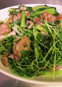 豚肉と小松菜のガーリックソテー