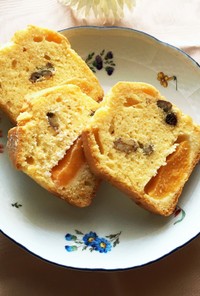 ♡黄桃とクルミのパウンドケーキ