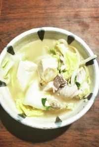 魚介と野菜の白湯鍋