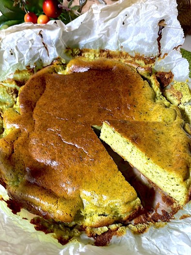 米粉de抹茶バスクチーズケーキの写真