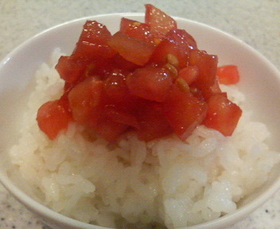 **手抜きぃ~naトマトかけご飯**^^
