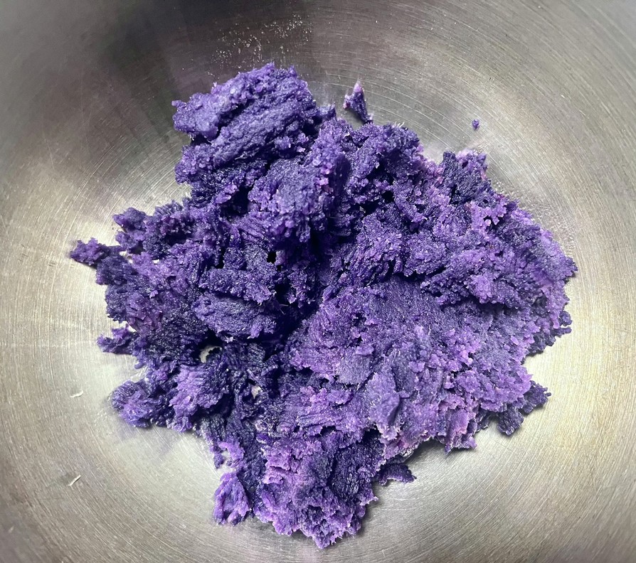 無水鍋で作る紫芋ペーストの画像