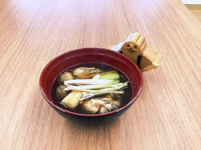【大崎市】牡蠣の焼きねぎ汁【食育】の写真