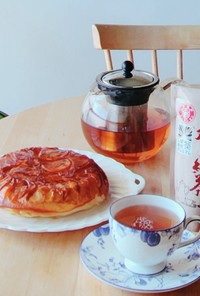 クラフト紅茶★丸子★型なし☆米粉柿ケーキ
