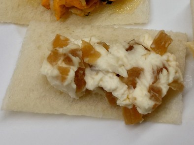 奈良漬クリームチーズカナッペの写真