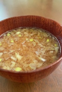 ネギ味噌スープ