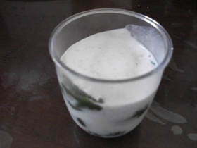 ★抹茶ゼリーあずきのクリームのせ★