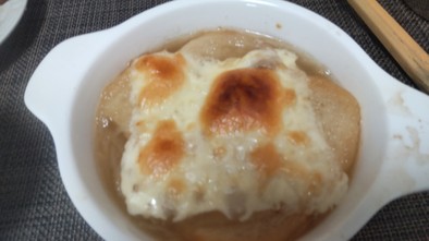 時短美味・オニオングラタンスープの写真