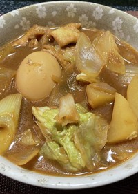 野菜と豚肉の味噌鍋!(^^)!