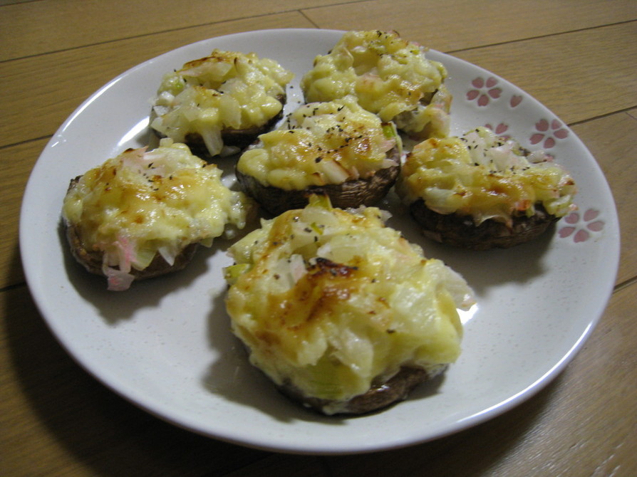 トースター５分　椎茸の玉ねぎonマヨ焼きの画像