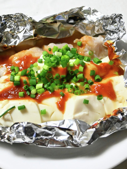 タラと豆腐の辛味噌ホイル焼きの画像