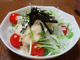 『大根と水菜のトロトロサラダ』
